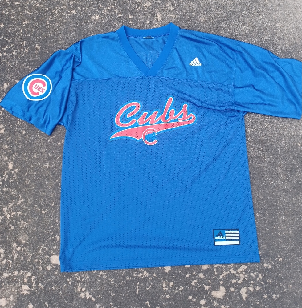Vintage Adidas Chicago Cubs Wood Football Jersey